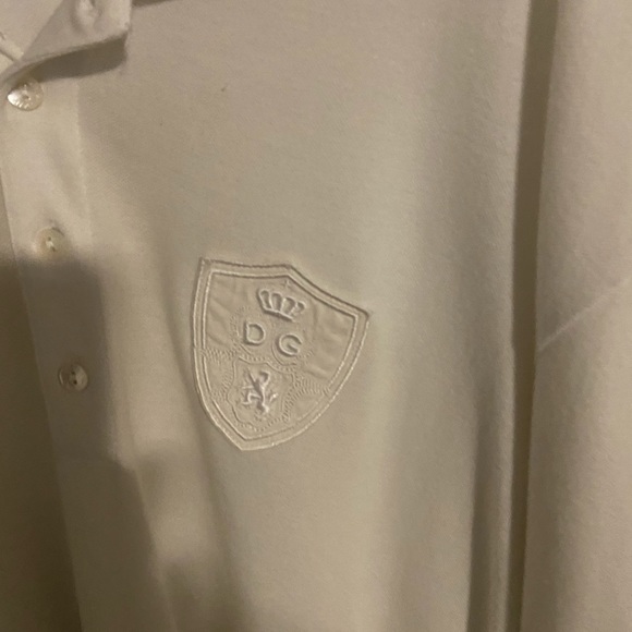 Dolce Gabbana white golf shirt. Size 56 - Picture 2 of 10